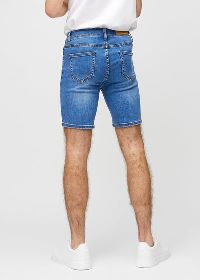 Denim regular middle shorts set bagfra, så man kan se hele produktet.